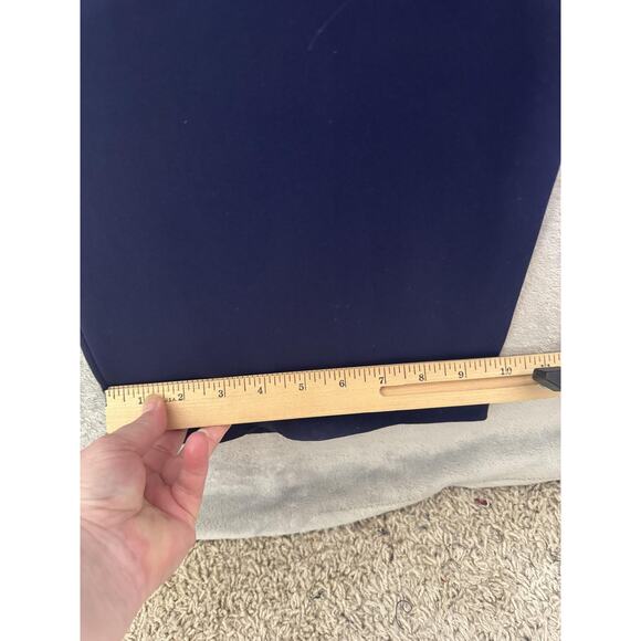 Diane von Furstenberg Jumpsuit Womens 2 Navy Sandra Tie Belt Wide Leg Pockets - Picture 15 of 15